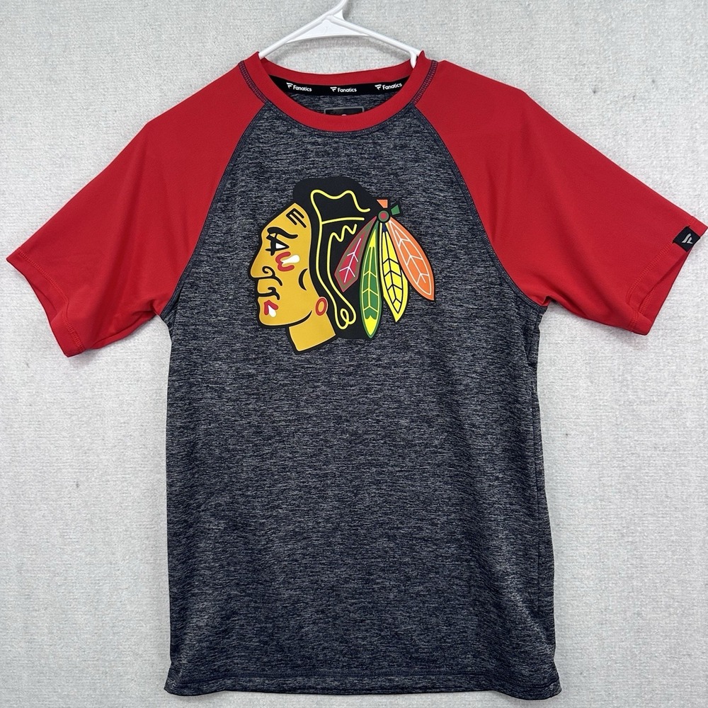 Fanatics Chicago Blackhawks Static Shirt Small Men's Hockey Lightweight
